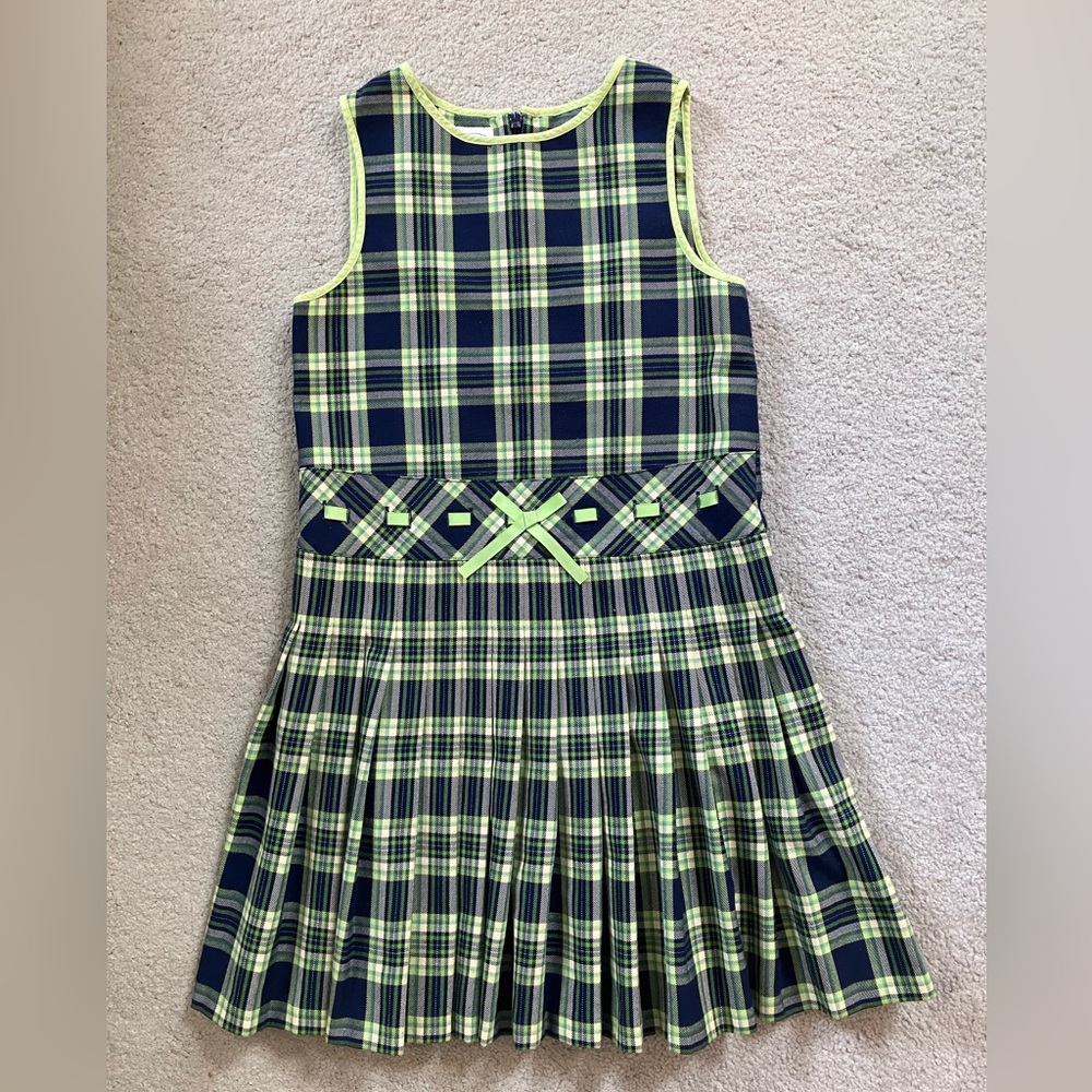 Vintage Talbots Kids Girls Jumper Blue and Green Size 8